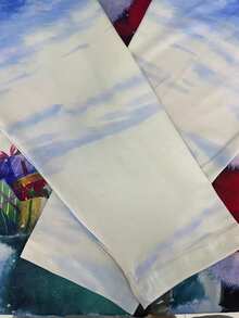 大码女式圣诞老人与礼物印花 T 恤 - 藍色 - 查看 5