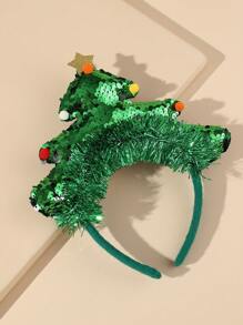 1 Băng đô cài tóc hình ngôi sao và cây thông Noel đính sequin cho trẻ em dùng để trang trí tiệc Giáng sinh - Nhiều màu - Xem 13