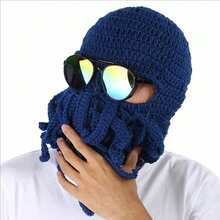 Mũ cướp biển Balaclava trượt tuyết, Mũ mùa đông cho nam nữ, Mũ trùm đầu bạch tuộc Cthulhu đan ấm áp, Mặt nạ chống gió thể thao ngoài trời - Nhiều màu - Xem 2
