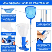 NetHong Swimming Pool Vacuum Cleaner Paddling Pool Cleaning Kit Hot Tub Vacuum Cleaner - Blue - View 3