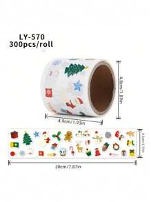 1 Piece Of Sticker, Handmade Tent Sticker, Shaped Roll Pack Sticker, Gift Decoration, Sticker Birthday - Multicolor - View 6