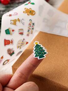 1 Piece Of Sticker, Handmade Tent Sticker, Shaped Roll Pack Sticker, Gift Decoration, Sticker Birthday - Multicolor - View 2