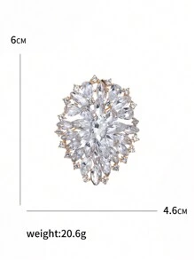 Trâm cài pha lê đính đá Rhinestone Cluster Trâm cài cho phụ nữ Trâm cài thủy tinh lớn Thời trang Phụ kiện thường ngày Quà tặng - Kính lớn - Xem 11