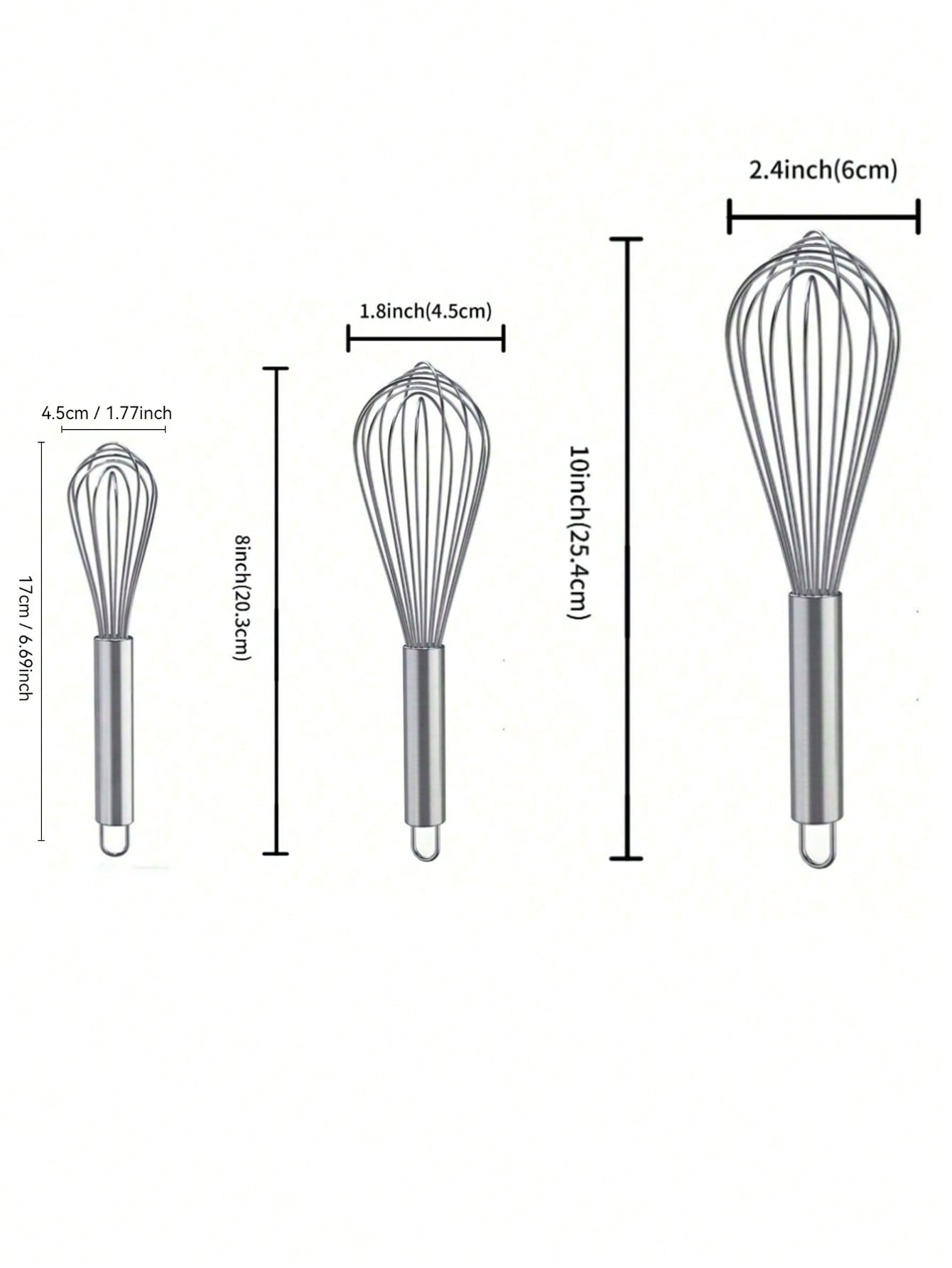 3 قطع من الفولاذ المقاوم للصدأ للخلط والخفق والتحر...