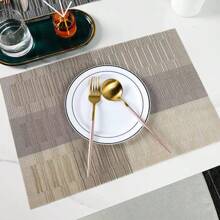 4pcs/6pcs Vinyl Placemats, Japanese PVC Placemats, Waterproof Slip Resistant Heat Insulation Placemats For Restaurants