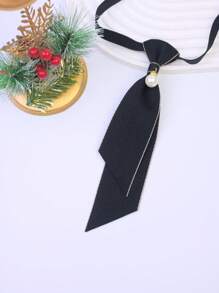 Un nœud papillon élégant et décontracté orné de perles, fait à la main, un accessoire pour le cou convenant aux cols de chemises et de costumes, et pouvant être assorti à des tenues de soirée et de bureau - Multicolore - Voir 3