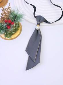 Un nœud papillon élégant et décontracté orné de perles, fait à la main, un accessoire pour le cou convenant aux cols de chemises et de costumes, et pouvant être assorti à des tenues de soirée et de bureau - Multicolore - Voir 4