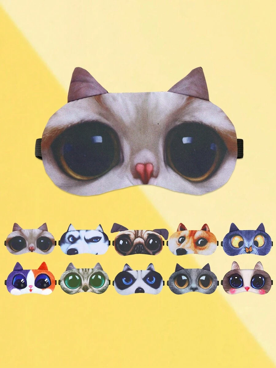 1pc 眼罩, 印花眼罩, 冰袋眼罩, 冰敷眼罩, 亲子眼罩, 可爱眼罩, 情侣眼罩, 航空眼罩, 毛绒眼罩, 怪兽眼罩, 刺绣眼罩, 眼罩眼罩, 动物眼罩, 丝绸眼罩, 眼罩, 遮阳, 眼罩, 美容眼罩, 遮阳眼罩, 热敷眼罩, 凝胶冰袋多功能眼罩套装, 眼部压缩降温加温眼罩 - 彩色 - 查看 1