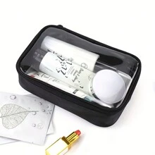 Transparent Mesh Makeup Bag, Waterproof, Large Capacity, Travel Cosmetic Organizer Pouch For Women Cosmetic Bag Makeup Storage Makeup Organizer Travel Accessories Brush Bag Make Up Container Travel Stuff Travel Essentials Ladies Accessories Travelling Stuff College Vacation Cruise Summer Holiday Essentials Women Wash Bag Toiletries Bag Handbag Storage
