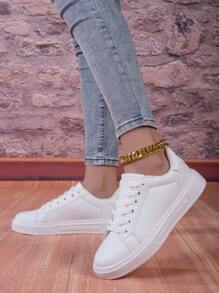 Men's New Versatile Casual Shoes, White Sneakers - White - View 5