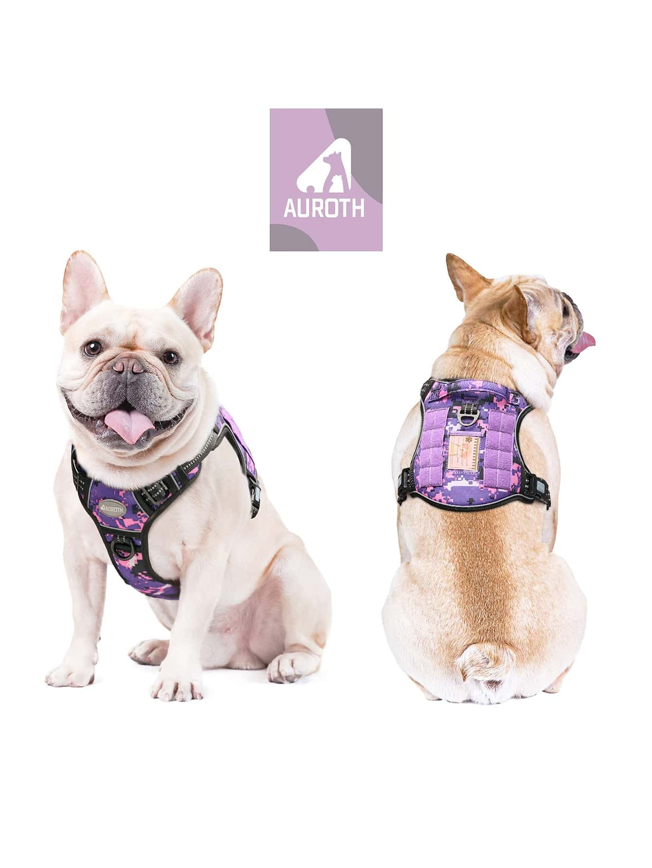 AUROTH Tactical Harness For Large Dogs No Pull Adjustable Pet Harness Reflective K9 Working
