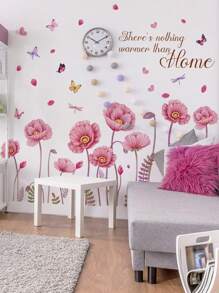 1 件蒲公英和蝴蝶图案墙贴，贴纸，墙贴花，乙烯基贴花，用于家居装饰，春季装饰品让您的家焕然一新，Rama 装饰贴纸 - 彩色 - 查看 9