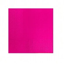 10 件套热粉色派对用品纯色热粉色餐具包括 7 英寸和 9 英寸纸质餐盘 2 层餐巾适用于婚礼、生日派对、野餐、烧烤桌装饰 - 彩色 - 查看 10