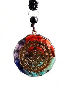 1 件 Sri Yantra Energy Orgonite 项链，脉轮 Orgone 吊坠 Aura 珠宝，男女通用 - 奧根項鍊 - 查看 6