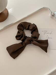 1pc/3pcs Satin Bow Knot Hair Scrunchies, Elegant Flower Hair Ties For Women, Suitable For Girls Daily Use, Casual & Cute Hairstyle Scrunchy Hair Ties Ponytail Head Accessories