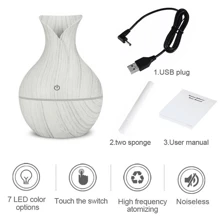 Electric Air Diffuser Aroma Oil Humidifier Night Light LED Up Home Relax Defuser - White - View 7