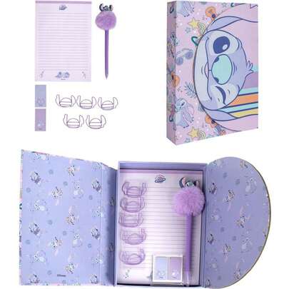 Lilo Y Stitch | Conjunto de papelaria Stitch Kit de mesa premium oficialmente licenciado – Conjunto de papelaria perfeito para a escola