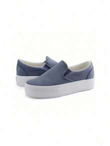 Women Comfortable Slip-On Loafers Platform Casual Loafer Shoes Fashion Daily Walking Shoes - Vàng - Xem 8