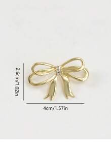1pc Extra Large Rhinestone Bow Shaped Shoelace Charm, DIY Shoe Decor Accessory Suitable For Sneakers & Canvas Shoes
