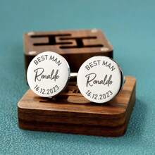 Custom Groomsman Cufflinks, Wedding Role Cufflinks, Personalised Engraved Cufflinks, Best Man Groomsman Gifts Cufflinks