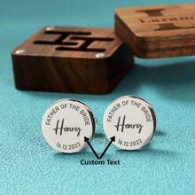 Custom Groomsman Cufflinks, Wedding Role Cufflinks, Personalised Engraved Cufflinks, Best Man Groomsman Gifts Cufflinks