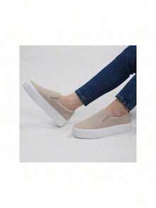 Women Comfortable Slip-On Loafers Platform Casual Loafer Shoes Fashion Daily Walking Shoes - Vàng - Xem 6