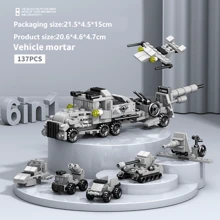 Conjuntos de blocos de construção 6 em 1, porta-aviões, carros de polícia, tanques e modelos de aviões, recompensas para estudantes e presentes de Natal Presentes de inverno Blocos de cores Blocos de cores