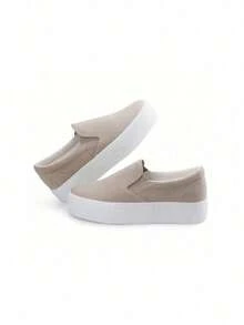 Women Comfortable Slip-On Loafers Platform Casual Loafer Shoes Fashion Daily Walking Shoes - Vàng - Xem 3