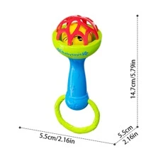 Juego de sonajeros para bebés recién nacidos, surtido de juguetes sonajeros de plástico (para 0-3 años, diseño aleatorio de doble cabeza) - Multicolor - Ver 10