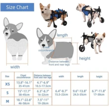Pet/Dog Wheelchair Adjustable Dog Stroller, Dog Wheelchair For Hind Legs, Helping Small Pets With Paralyzed Front And Rear Limbs To Regain Mobility - Multicolor - View 11