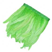 2M 25-30cm Artificial Rooster Tail Feather Trim Ribbon DIY Wedding Dresses Accessory Sewing Plume Headwear Carnival White Feathers Crafts Decoration - Multicolor - View 11