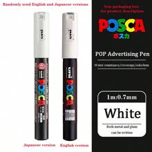 UNI PC-1M PC-3M Feutre Acrylique Marker Pen Poster Graffiti Marker Advertising Pen Waterproof Student Office Supplies Painting Art Pens Back To School