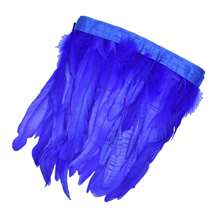 2M 25-30cm Artificial Rooster Tail Feather Trim Ribbon DIY Wedding Dresses Accessory Sewing Plume Headwear Carnival White Feathers Crafts Decoration - Multicolor - View 18
