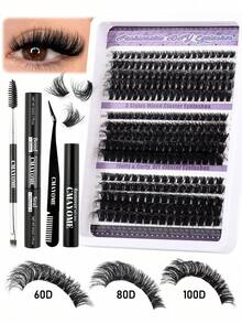 270 / 300 Cụm 30D 40D 50D / 60D 80D 100D Bộ nối mi DIY hỗn hợp dài 10-18mm Lông mi đơn màu đen hỗn hợp Bộ nối mi cong chữ D màu đen Bộ nối mi dung tích lớn Cụm lông mi giả kèm cọ nhíp Toolos Kem tẩy lông mi tự dính đôi dùng tại nhà và khi đi du lịch dành cho người mới bắt đầu - Nhiều màu - Xem 3