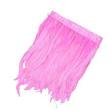 2M 25-30cm Artificial Rooster Tail Feather Trim Ribbon DIY Wedding Dresses Accessory Sewing Plume Headwear Carnival White Feathers Crafts Decoration - Multicolor - View 21