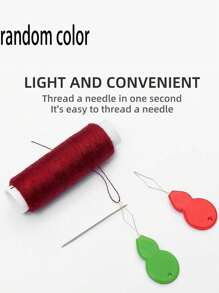 10 chiếc máy khâu gia đình xỏ kim nhanh dụng cụ xỏ kim hình quả bầu, màu sắc ngẫu nhiên - Nhiều màu - Xem 5