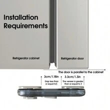 2/5pcs Child Fridge Lock Single-Door Refrigerator Door Stopper Baby Protection Kids Care Freezer Lock Cabinet Lock Cabinet Door Lock Baby Shower Family Decorations Gifts - Blue Through - View 7