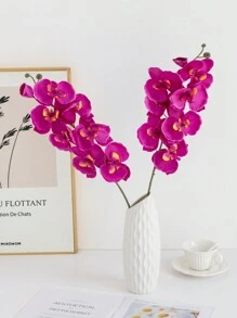 1 peça de flores artificiais de orquídea borboleta, buquês de seda, plantas falsas, decoração de quarto, decoração de outono, centro de mesa, presentes para o Dia dos Namorados, decorações para festas de aniversário, cestas de flores para casamento, noiva segurando flores, móveis para casa, salas de jantar, quartos, peitoris de janela, vasos, decorações, decorações de ano novo, jardins ao ar livre, início da temporada escolar, dia dos namorados, presente - Multicolorido - Ver 30