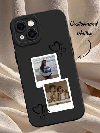 1pc Customized Soft Silicone Phone Case With Photo Frame Pattern, Full Coverage Protection Compatible With Apple IPhone 15, 14, 13, 12, 11 Pro Max, XR, XS Max, 7 Plus, 16, 16 Pro Stylish,Colorful,Cute,Contracted,Matching Phone Cases,Kawaii Custom,Personalized,Unique,Customized Ideal Gifts For Him,Ideal Gifts For Her Boyfriend,Girlfriend,Family,Friends,Grandparents,Couple,Pet Lovers For Anniversaries,For Birthdays,For Graduation,For Weddings,For Prom,For Mother's Day,For Father's Day