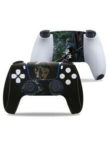 1 pieza Película protectora de PVC antiarañazos compatible con el control inalámbrico, accesorios con temática de juego 3A, adhesivos antiarañazos delanteros y traseros con acabado opaco resistente al desgaste - controlador de ps5 pegatinas - Ver 5