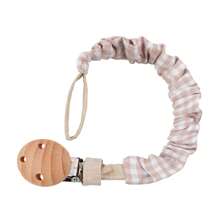 1pc Infant Fashion Printed Grid, Polka Dot & Striped Pacifier Clip & Wooden Pacifier Clip, Daily Use - Multicolor - View 17