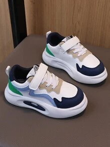 1 Pair Girls Hook And Loop Casual Sports Shoes, New Autumn Children Leather Shoes, For Mid-Large Size Kids