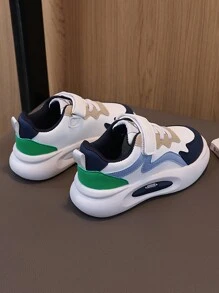 1 Pair Girls Hook And Loop Casual Sports Shoes, New Autumn Children Leather Shoes, For Mid-Large Size Kids