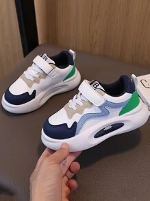 1 Pair Girls Hook And Loop Casual Sports Shoes, New Autumn Children Leather Shoes, For Mid-Large Size Kids