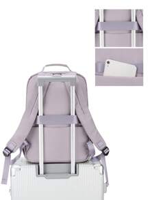 Lightweight Nylon Water Resistant Solid Color School Bag, Aesthetic Women Commuter Backpack All-Match Zipper Rucksack With Top Handles, School Backpack Bookbags Laptop Bag for Teens Students, Computer Backpack Travel Work Bags Daypack, Suitable for School College Travel Business for Women Girls Students Gift for Girlfriend