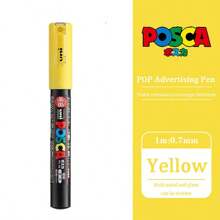 UNI PC-1M PC-3M Feutre Acrylique Marker Pen Poster Graffiti Marker Advertising Pen Waterproof Student Office Supplies Painting Art Pens Back To School