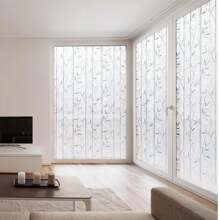 1 件彩色装饰窗膜，可移除马赛克彩色玻璃效果隐私窗贴，静电贴，非粘性紫外线防护，适用于家庭和办公室