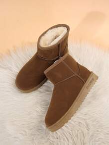 2024 Short Snow Boots Women, Winter Warm Thermal Lined Ankle Snow Shoes, Anti-Slip, Padded, Suitable For Cold Weather