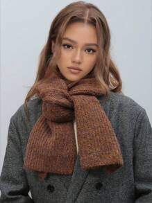 1 szt./zestaw: szalik i czapka dzianinowa w stylu vintage, w kolorowe gradienty, ciepły i wiatroszczelny, idealny na zewnątrz, do codziennych dojazdów, jesień/zima