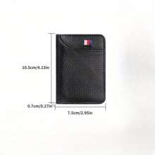 1pc Men's Minimalism PU Leather Credit Card Wallet, Men's Fashion Soft Thin ID Card Holder, Slim Small Business Cards Cases Holder Suitable For Teen Summer Casual Outdoor Athletic Or Vacation Travel Or Graduation Gifts Or Birthday Dress Accessories